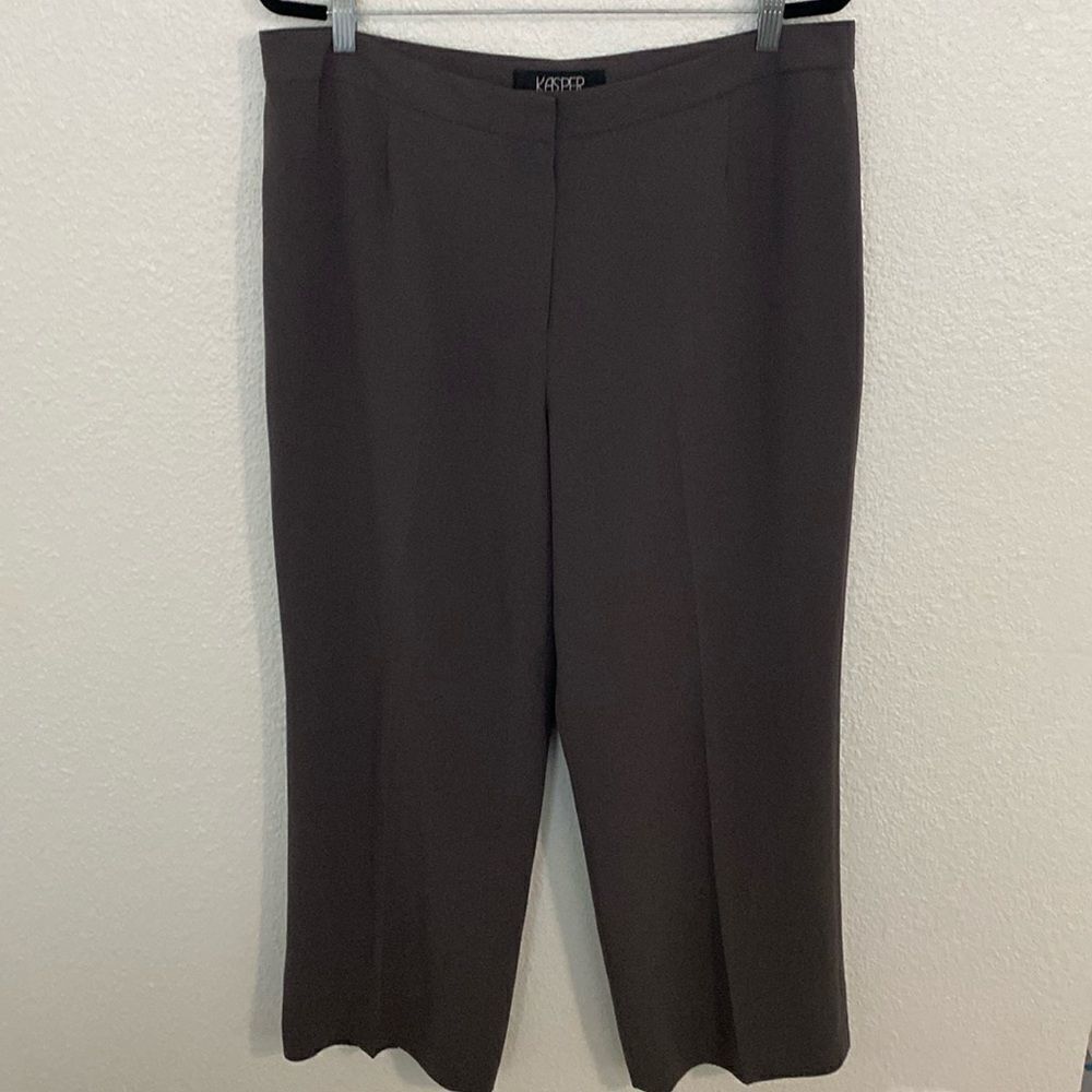 Kasper- Dark grey classic fit slacks- Size 16